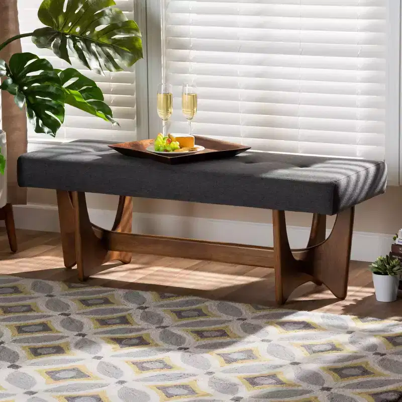 Modern Upholstered Bench for Bedroom & Entryway
