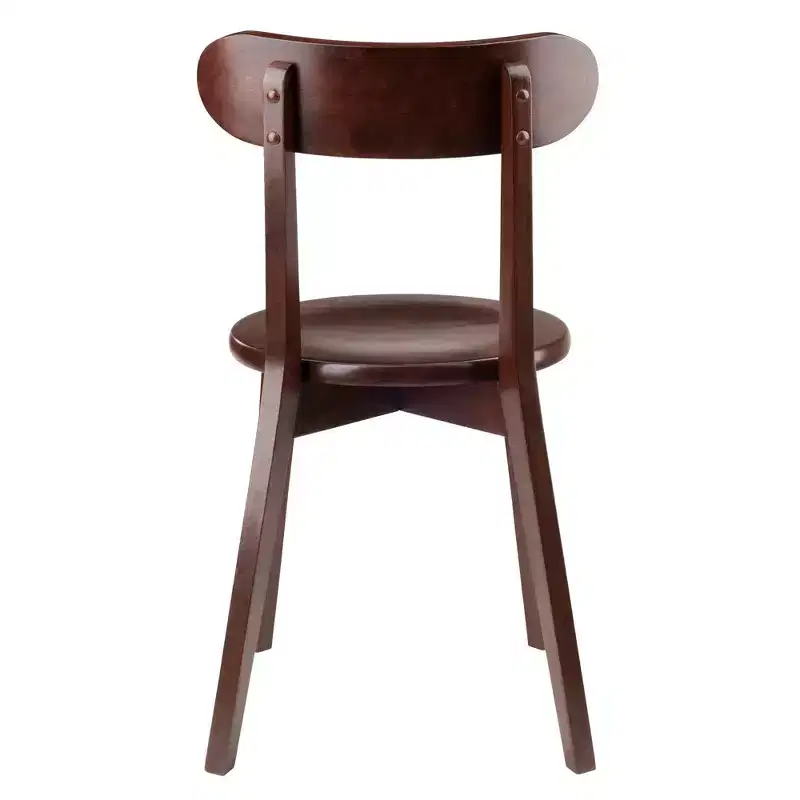 3pc Pauline Dining Sets Walnut - Winsome: Solid Wood, Square Table, 2 Chairs