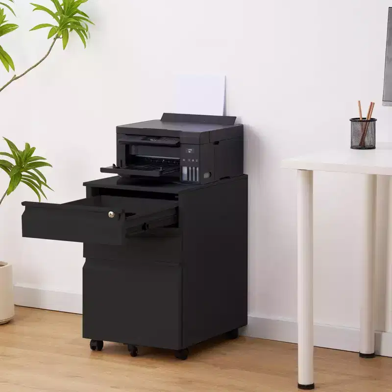 1Pcs Cold Pressed Plate 3-Drawer File Cabinet with Durable Construction, Smooth Sliding Drawers, Compact Design, and Secure Storage