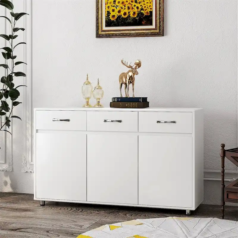 Storage Cabinet with 3 Drawers and 3 Doors
