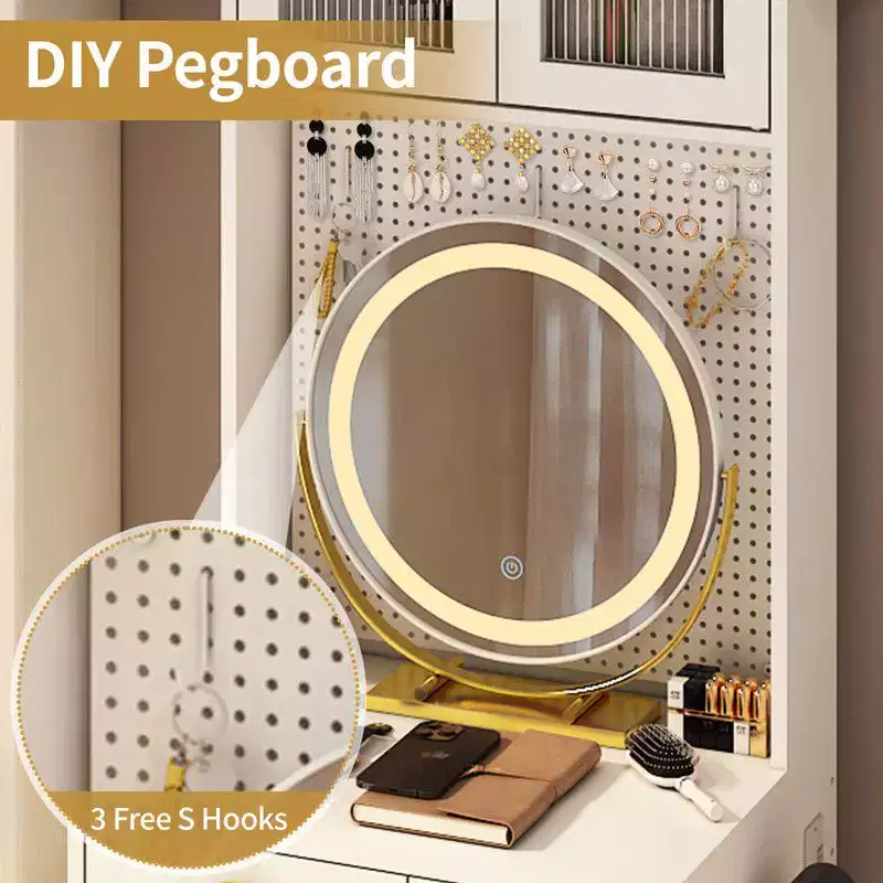 Karl Home Makeup Vanity Set with LED Lights and Power Outlets