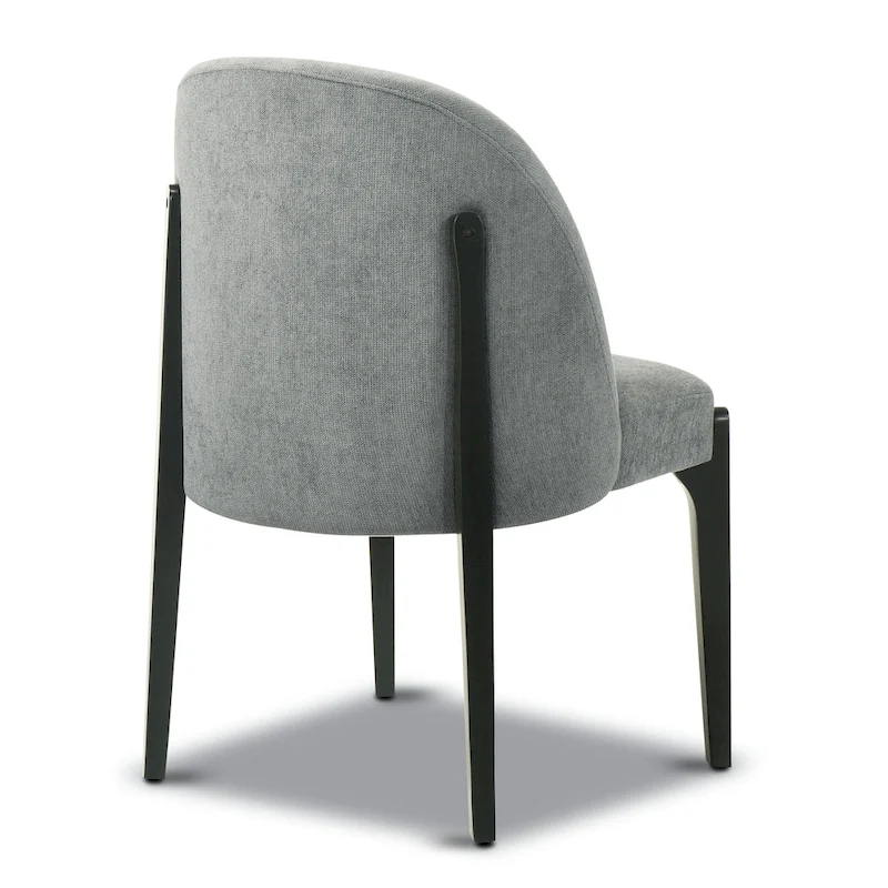 Poly & Bark Pietta Dining Chair (Set of 2) - Durable Fabric with Solid Wood Legs