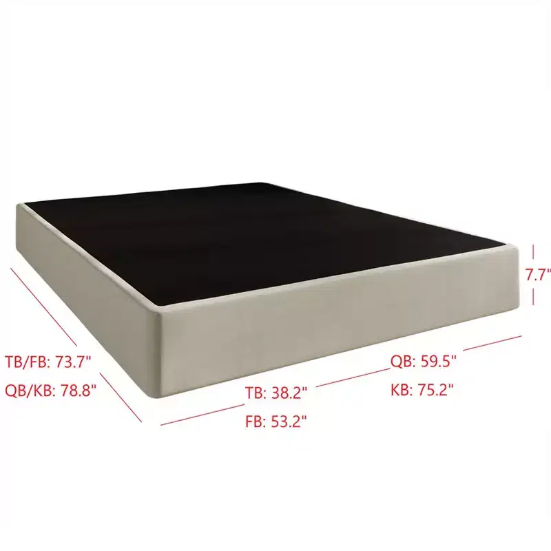 Gray & Beige Metal Box Spring – 8