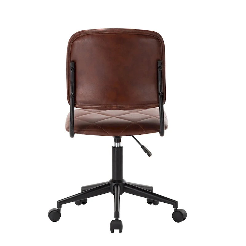 Swivel Office Chair | Tufted PU Leather | Adjustable Height | Home Office Desk Chair
