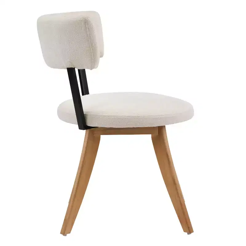 Christopher Knight Home Youngho Modern Rubber Wood Upholstered Dining Chairs with Curved Back (Set of 2)
