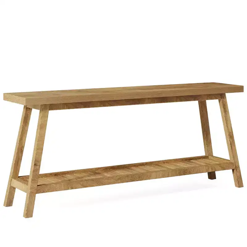 Farmhouse Console Table, Entryway Table 2-Tier Sofa Table