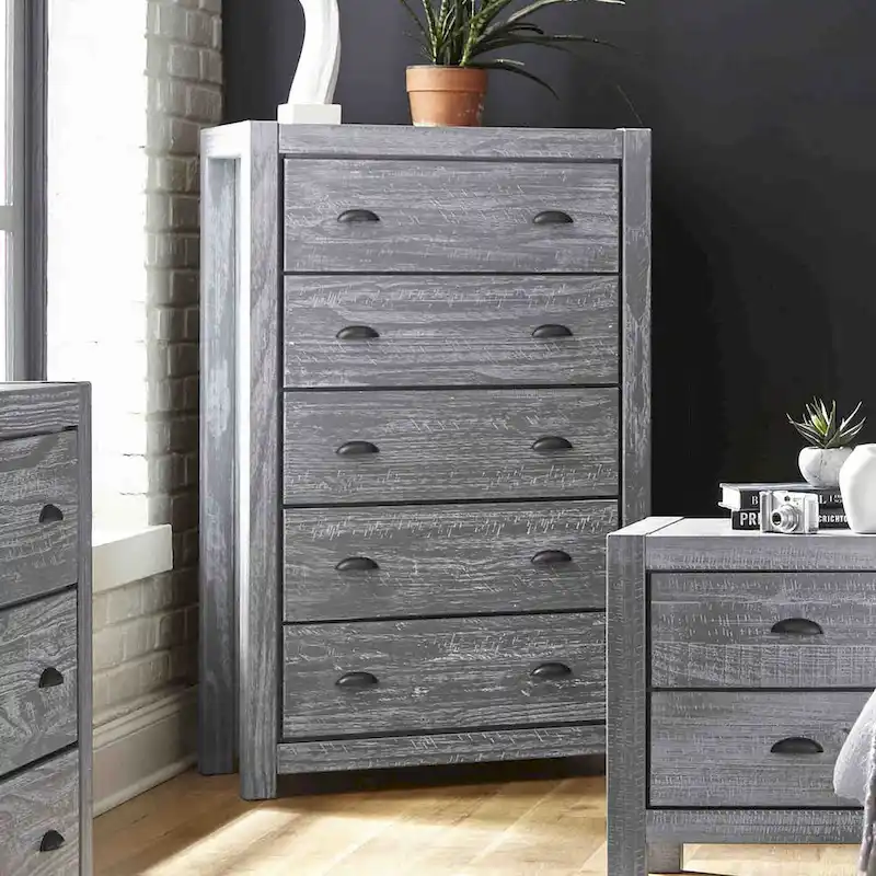 Grain Wood Furniture Montauk 5-drawer Solid Wood Chest
