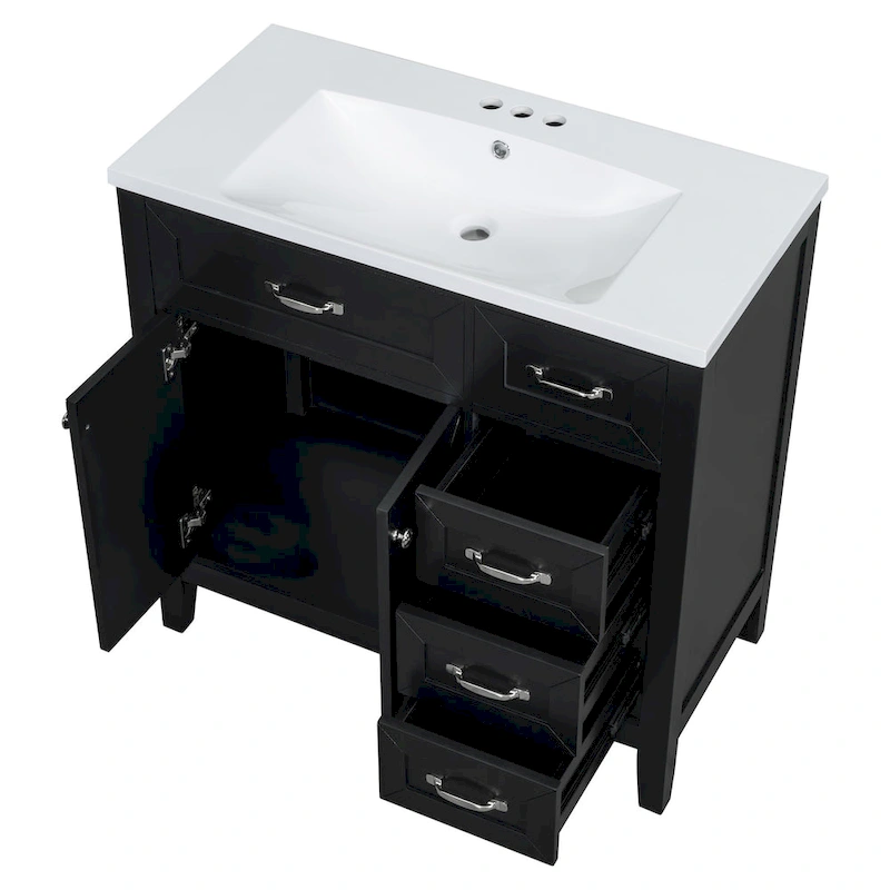 Bathroom Cabinet with Drawers and Sink Combo