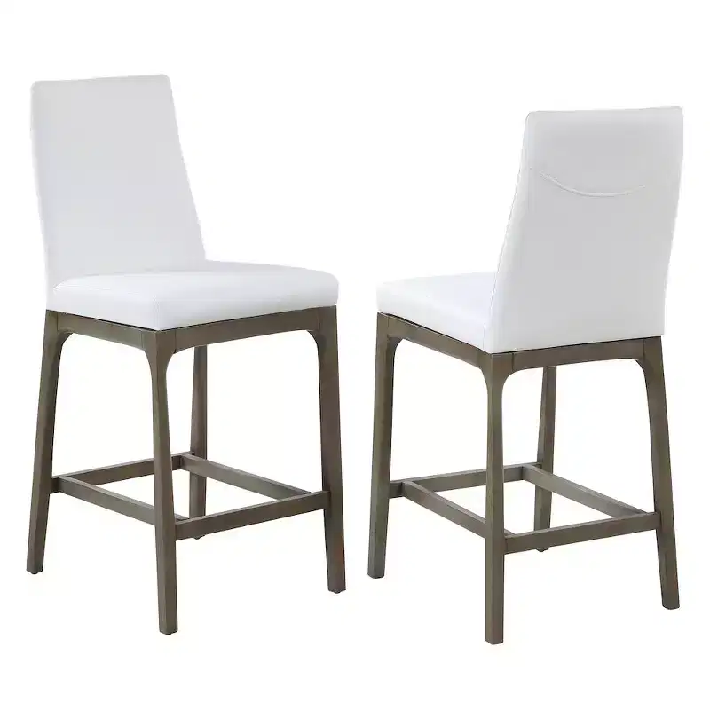Chintaly Imports,Modern Counter Stool Solid Wood Base
