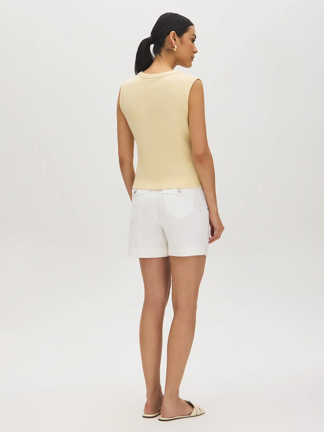 Cotton-Blend Rib Tank Top