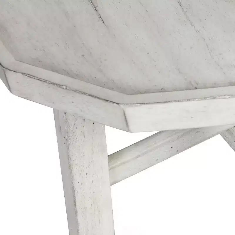 Paisley Cocktail Table Wood Alabaster - Steve Silver Co.: Rubberwood Frame, Tray Top, No Tools Assembly