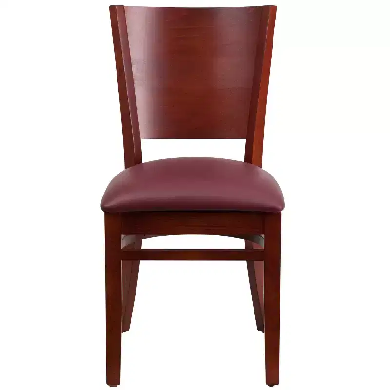 Emma and Oliver Solid Back Wooden Restaurant Dining Chair