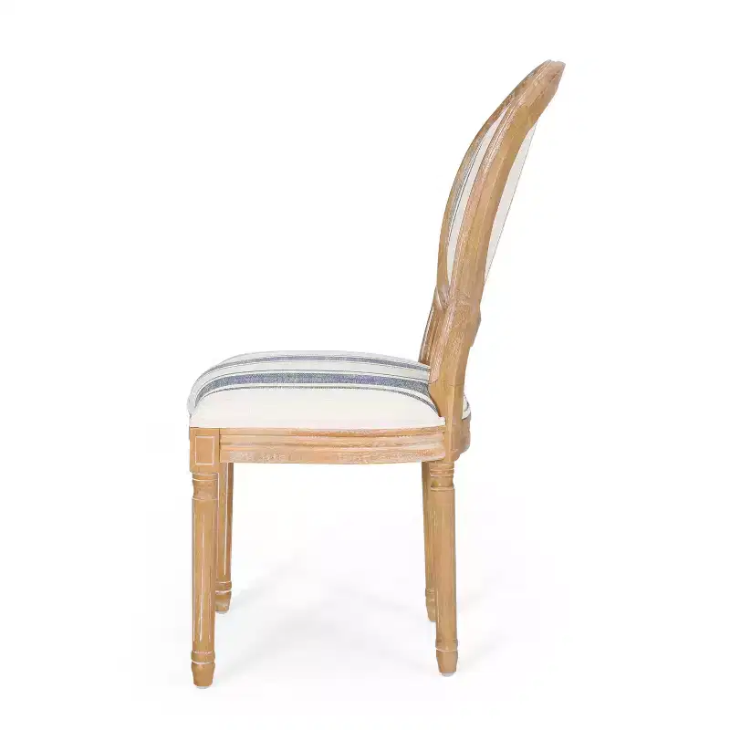 GDFStudio Newman Traditional Upholstered Rubberwood Dining Chairs (Set of 4)