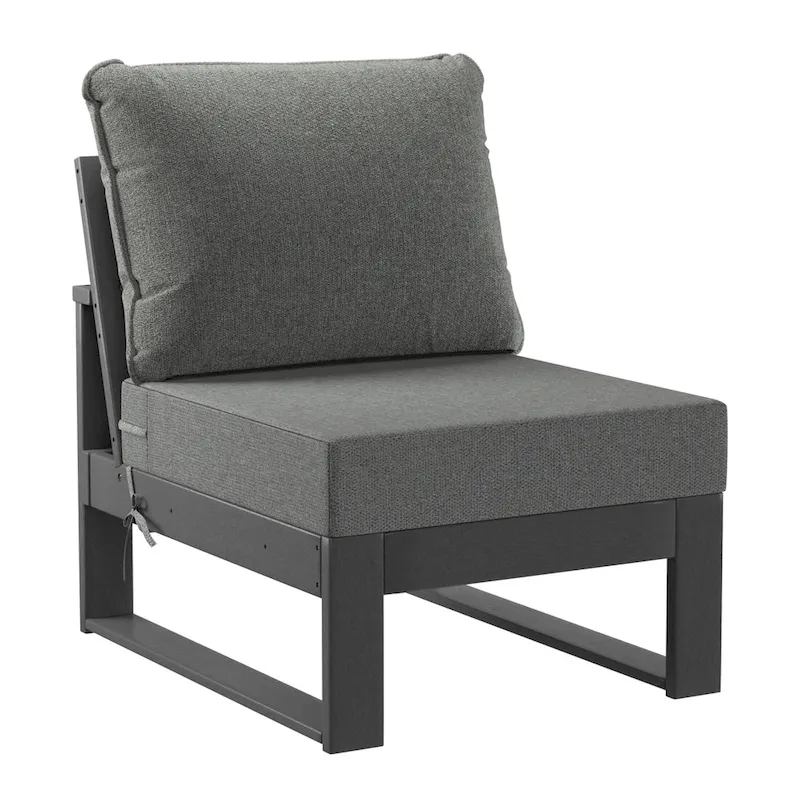 Polytrends Endless Patio 5-Piece Deep Seating Set with Ottoman with Gray Frame