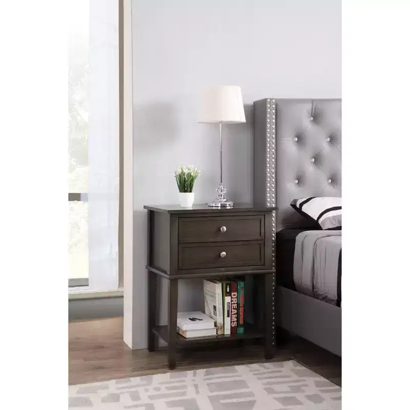 2-Drawer Nightstand with English Dovetail Drawers (28 in. H x 22 in. W x 16 in. D)