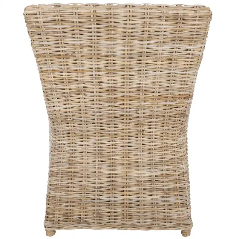 SAFAVIEH Cheryle Wicker Washed Brown Wingback Arm Chair (Fully Assembled) - 26 W x 23 D x 34 H - 26Wx23Dx34H