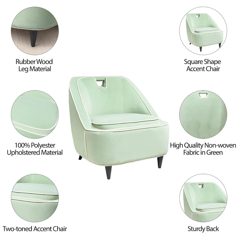 Sagebrook Home Modern Upholstered Two Toned Accent Chair - 28 x 30 x 31