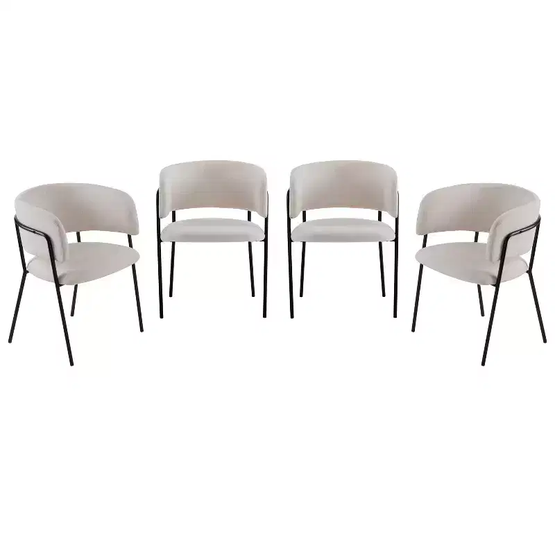 Christopher Knight Home Nest Modern Upholstered Dining Chairs with Metal Frame (Set of 4)
