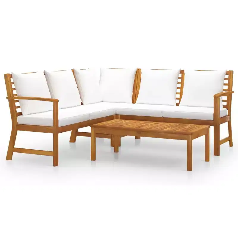 vidaXL Patio Furniture Set Patio Lounge Set Sectional Sofa Solid Wood Acacia