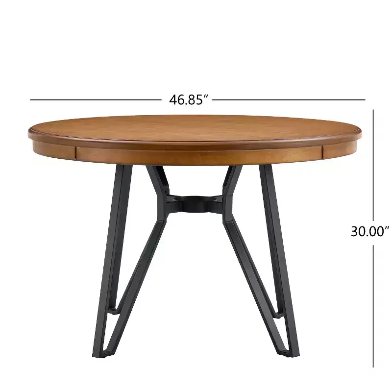 Christopher Knight Home Wedy 46.85 Round Top 4 Seats Dining Table with Hairpin Leg