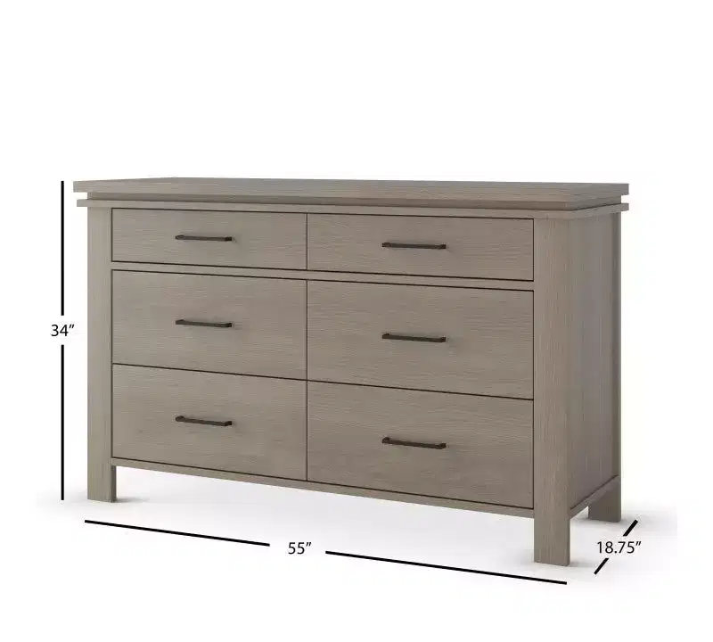 Child Craft Denman Crib, Dresser and Chest Nursery Set, 3-Piece, Includes 4-in-1 Convertible Crib, Dresser and Chest