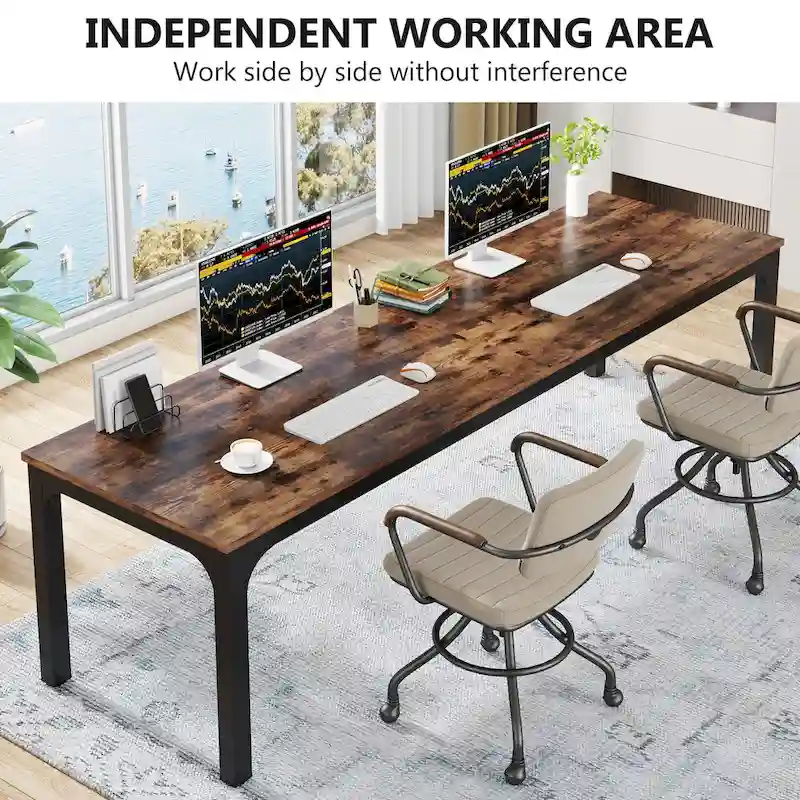 78.7 Inches Extra Long Computer Desk 2 Person Desk