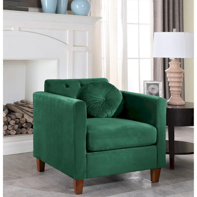 Persaud Velvet Kitts Classic Chesterfield Chair