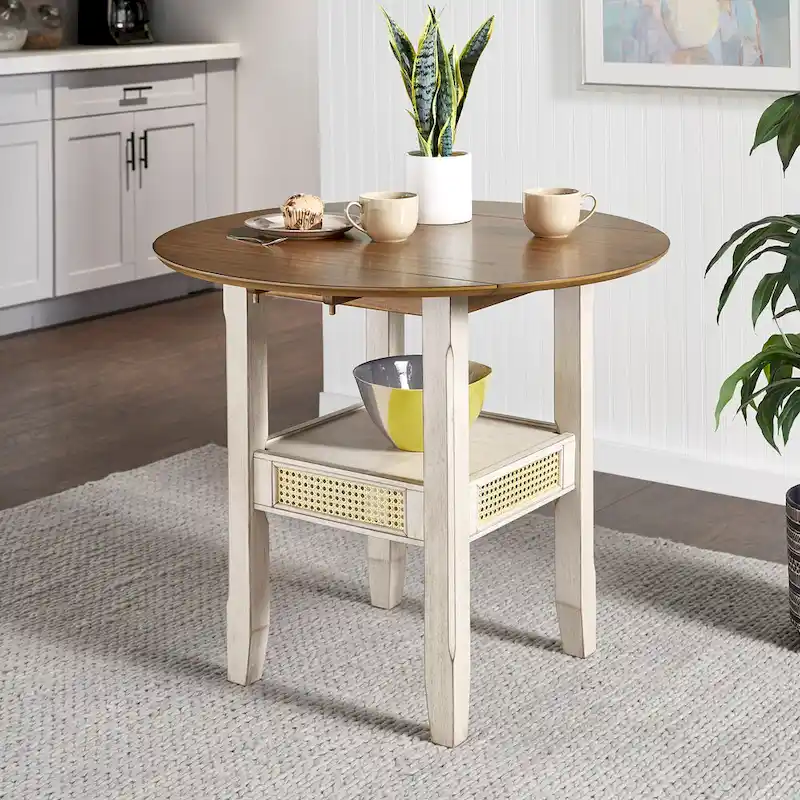 Plaga Cane Accent Dining Table by iNSPIRE Q Classic - 36-inch