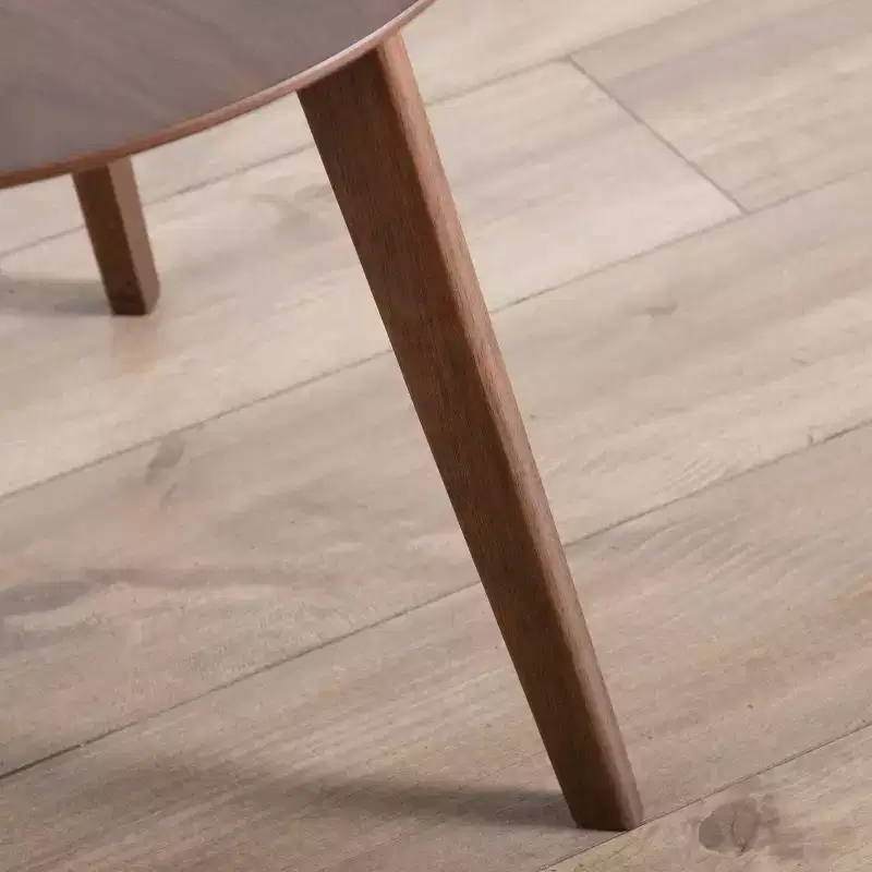 HOMES: Inside + Out 2pc Creekside Mid-Century Modern Accent Table Set with Chair Walnut
