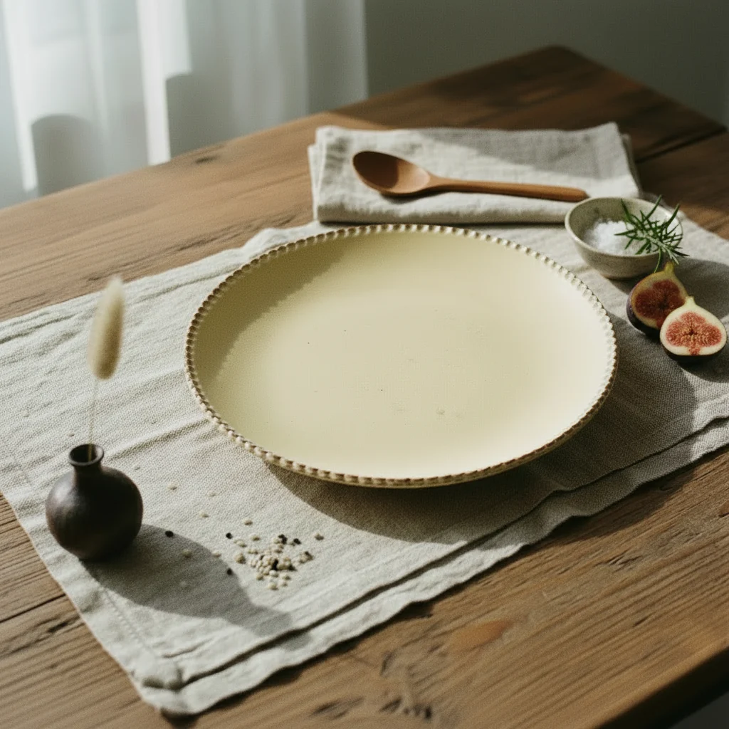 Yellow Earthenware Plate