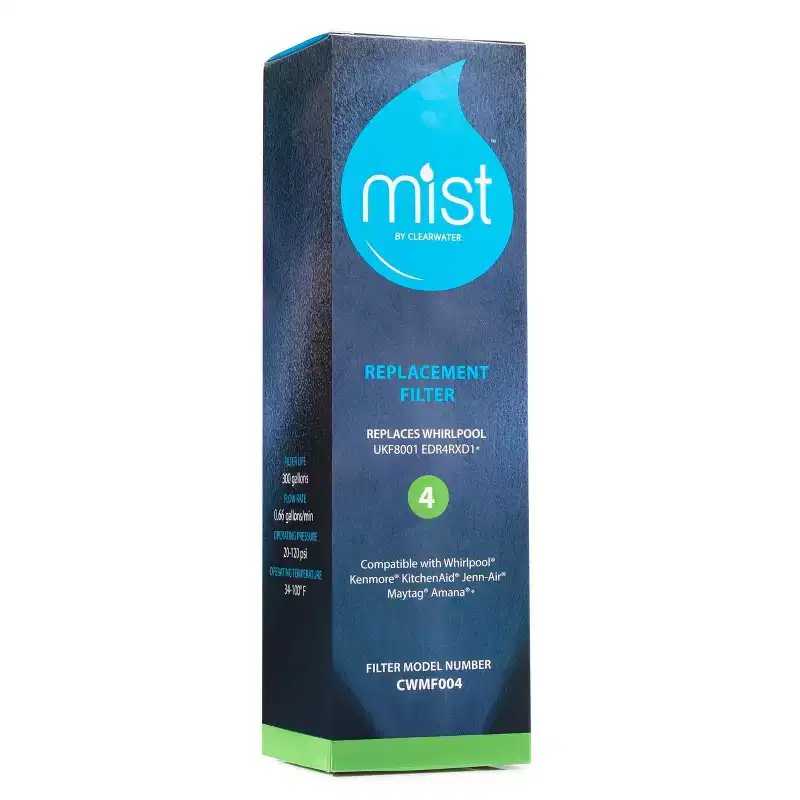 Mist UKF8001 Compatible with Whirlpool Maytag, 4396395, EDR4RXD1, Filter 4, Kenmore 46-9005, Fridge Water Filter: CWMF004, XWFE
