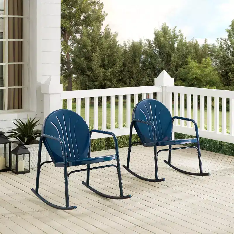 Griffith Set of 2 Metal Rocking Chairs - Crosley