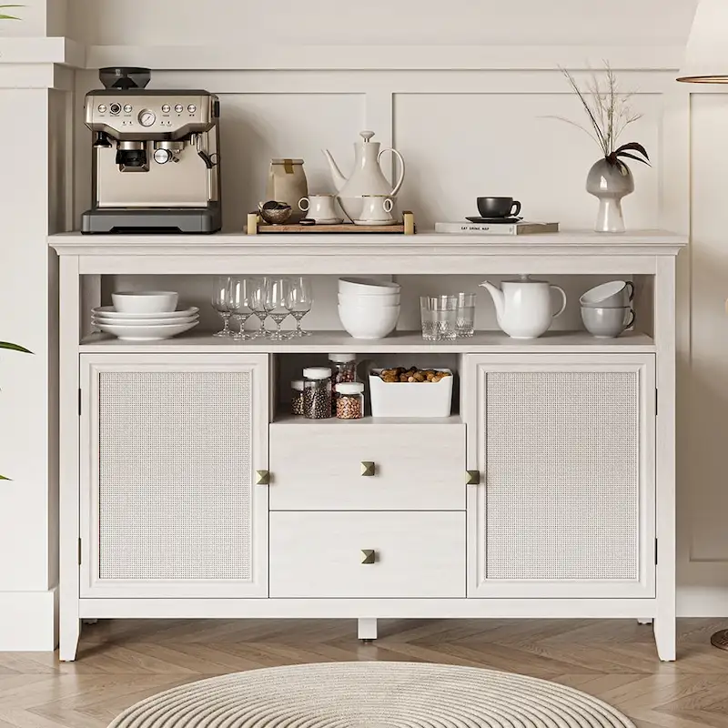 52.8 Natural Rattan Bar Cabinet