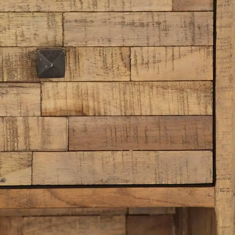 Reclaimed Teak Wood Sideboard with Drawers and Storage Compartment