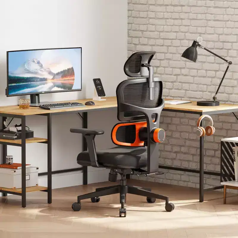 Ergonomic Desk Chair with Fully Adaptive Lumbar Support - 3D Flip-up Armrest
