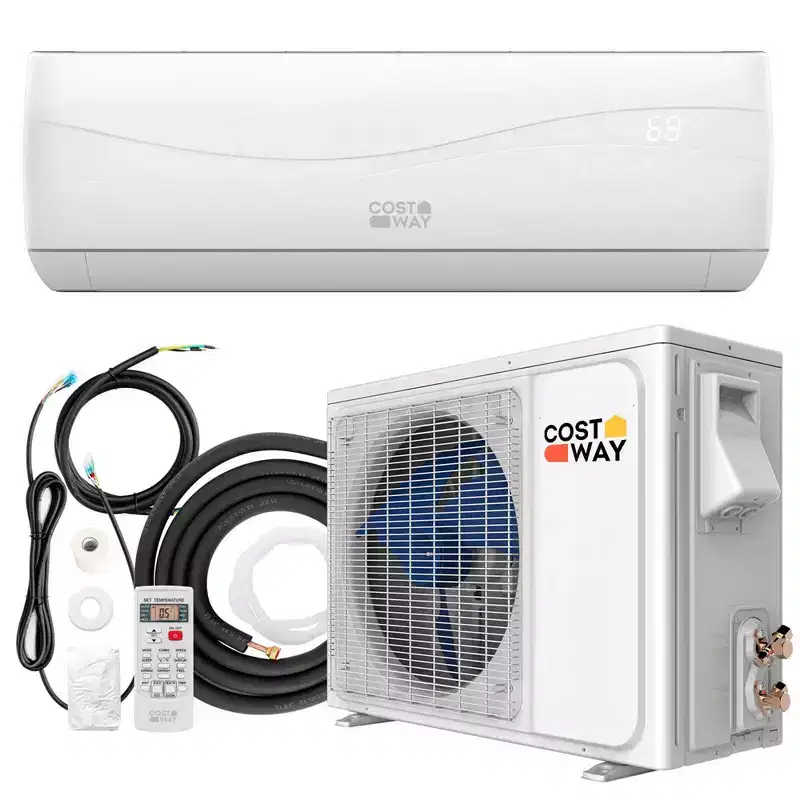 Costway 9000 BTU Split Air Conditioner & Heater Wall Mount AC Unit with Remote Control