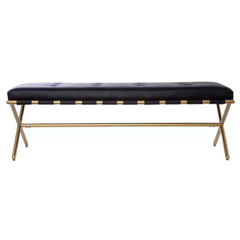 Clairvoix Upholstered Entryway Bench - Black - SEI