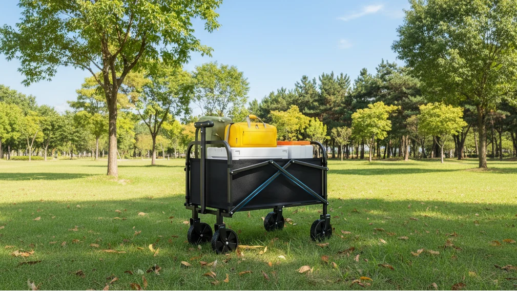 Foldable Utility Wagon with All-Terrain Wheels – 240 lb Capacity