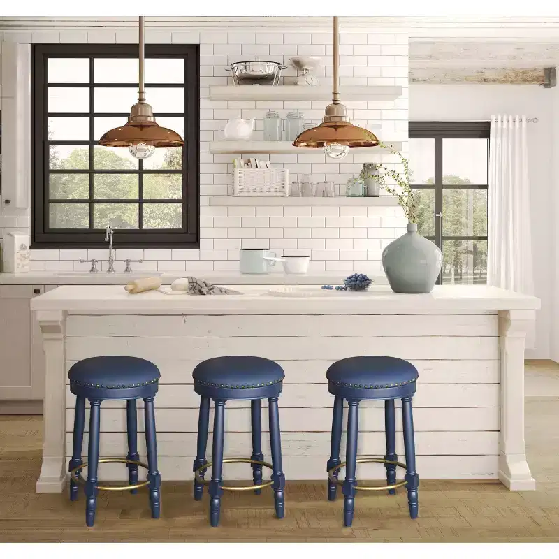 Vatros Bar Stools Set of 2 26 Counter Height Stool 360 Swivel Barstool