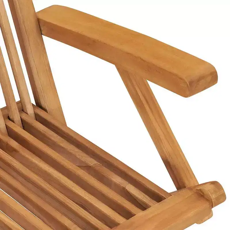 vidaXL Garden Chair Set of 6 Teak Solid teak wood Standard Foldable