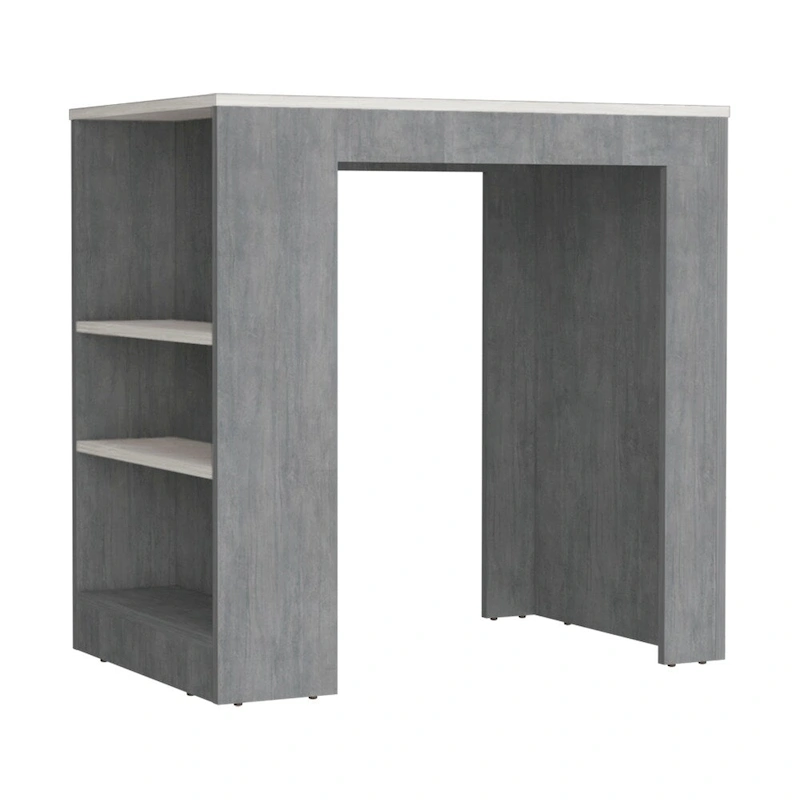 Kitchen Island Doyle, Kitchen, Concrete Gray / Ibiza Marble,High quality and durable