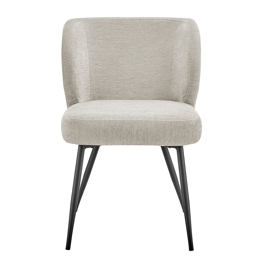 Contemporary Natural Chenille Dining Chair with Padded Seat for Dining Room