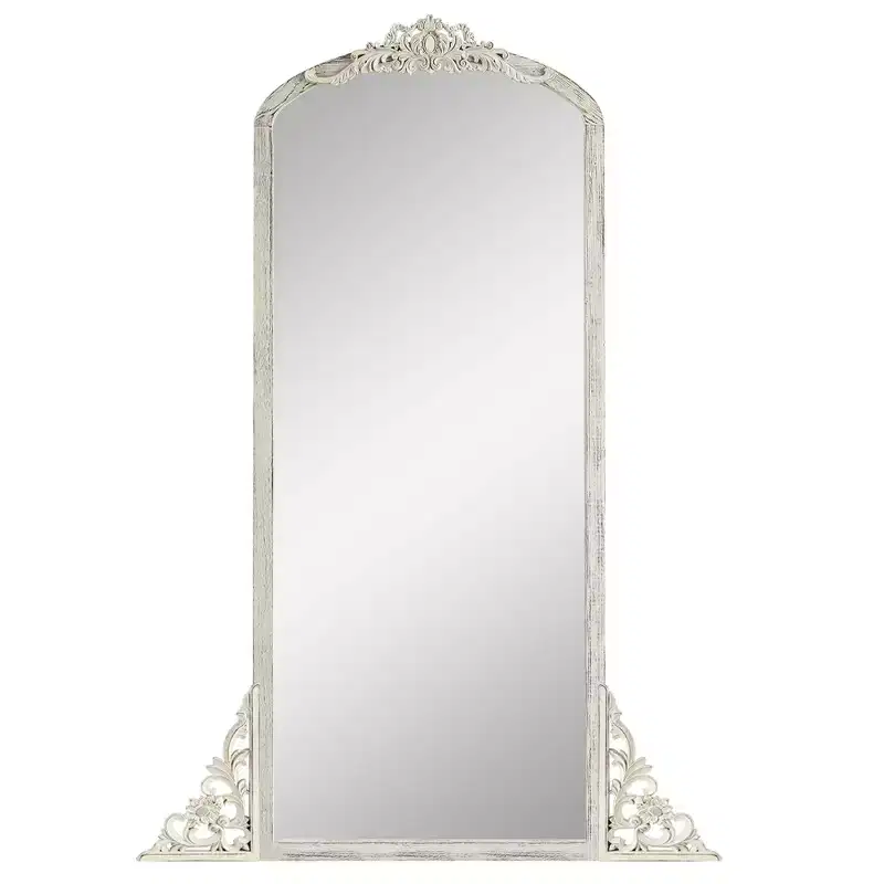 67 White Solid Wood Framed Full Length Mirror