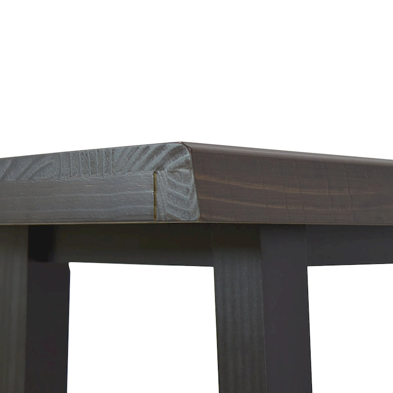 Steve Silver Joliet Live Edge Distressed Cherry and Ebony Console Bar Table