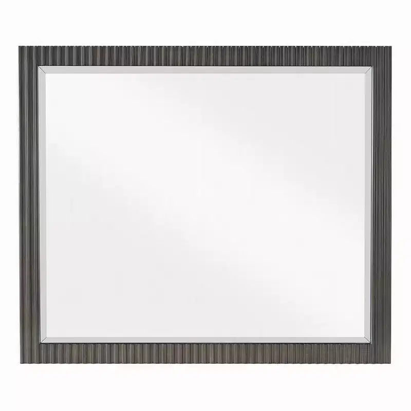 Royal Hampton Dresser Mirror, Espresso Brown Wood, Sleek Rectangular Frame 36x42