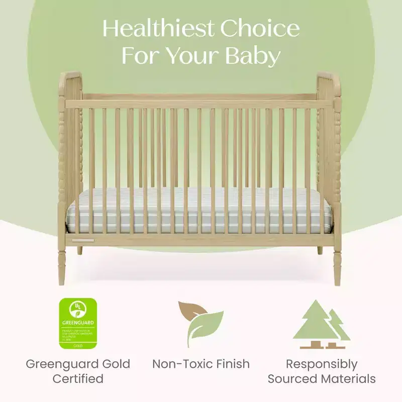 4-in-1 Convertible Crib – Solid Pine, GREENGUARD Gold