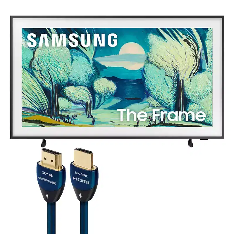 Samsung QN55LS03FA LS03FA 55 4K QLED Frame TV (2025) with AudioQuest SKY 3m HDMI Cable