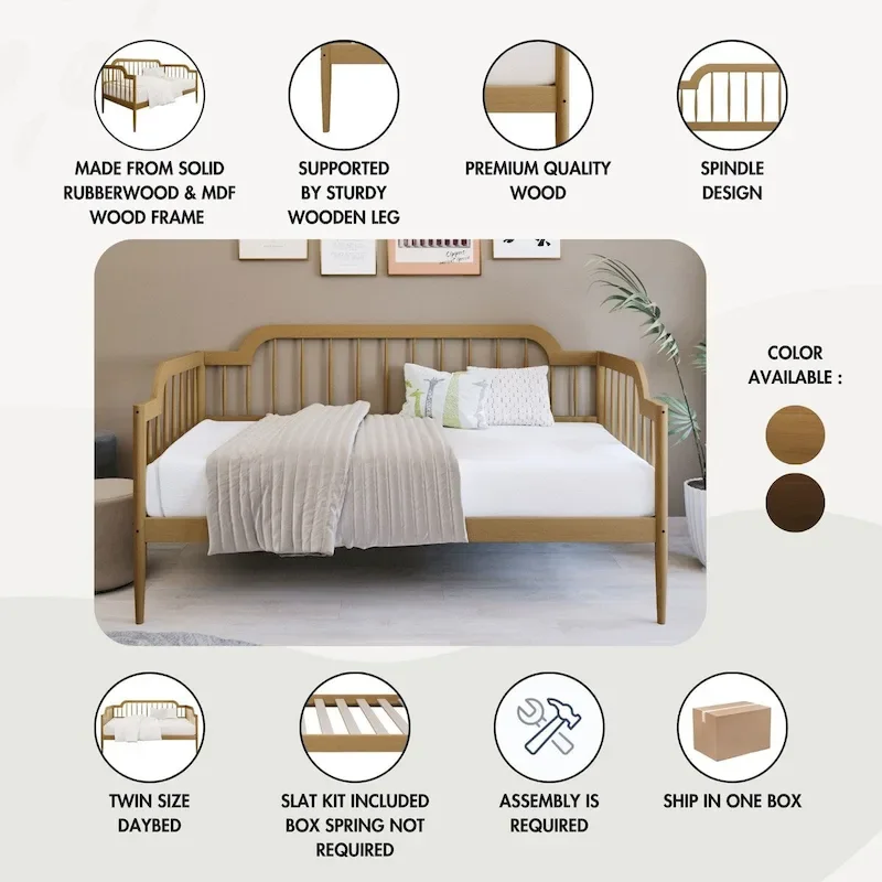Wooden Spindle Twin Daybed