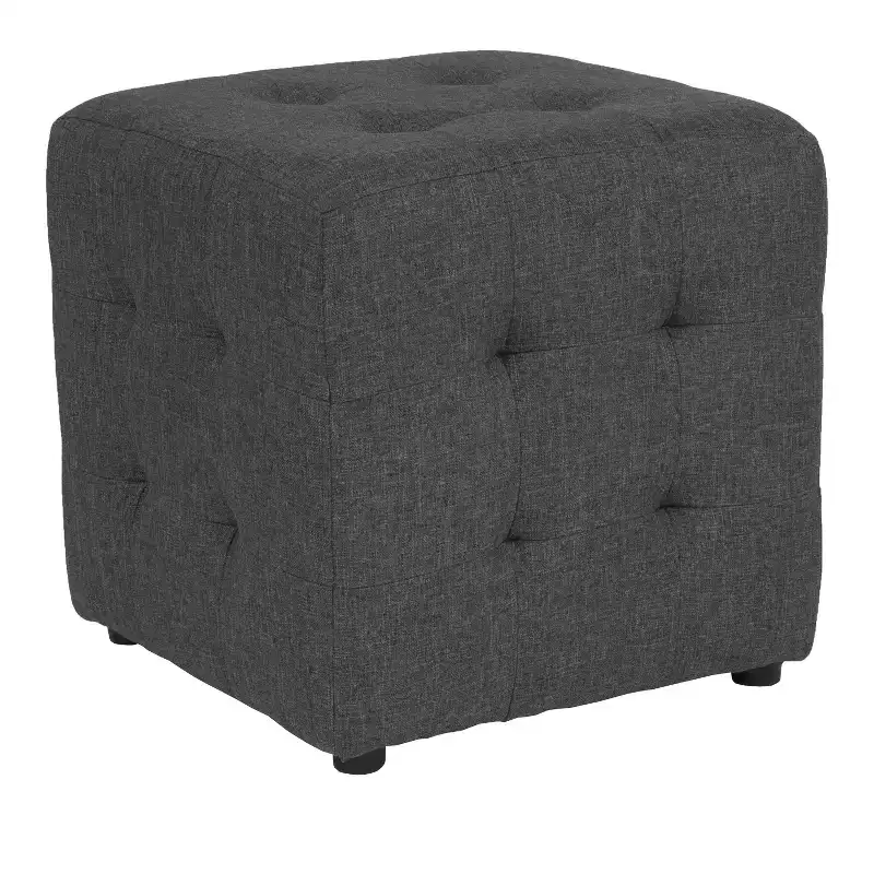 Tufted Upholstered Ottoman Pouf