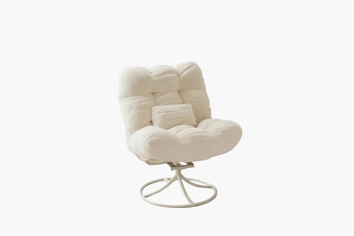360 Swivel Winter Rattan Rocking Chair, All-Weather Wicker Lounge Chair with Thick Seat Cushion and Metal Rocking Base for Indoor & Outdoor